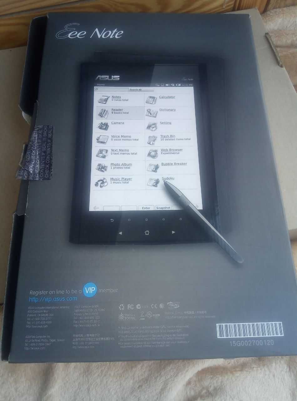 Электронный блокнот Asus Eee Note EA800