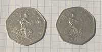 2 monety Brytyjskie 50 pence 1997r.