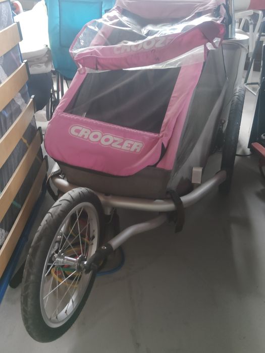 Croozer kid 1 przyczepka rowerowa wózek biegowy pink