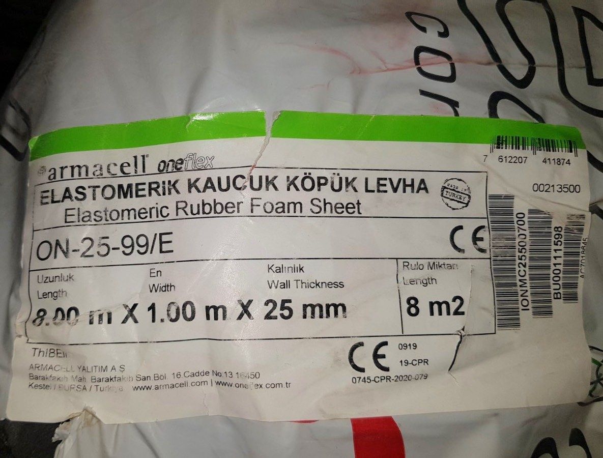 Звукотеплоизоляция каучуковая