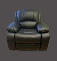 Czarny fotel wypoczynkowy ORLANDO z funkcją relaks Agata meble