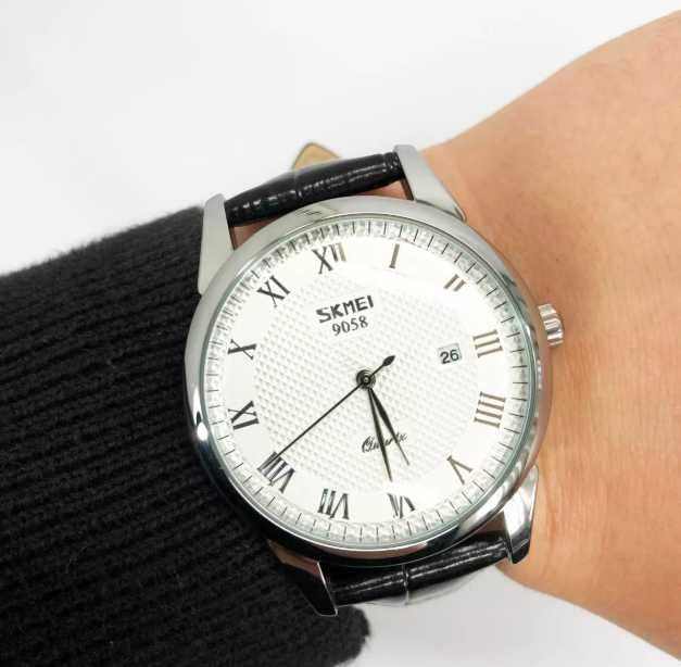 Наручные часы, Skmei, мужские, кварцевые, 9058L, черные, коричневые