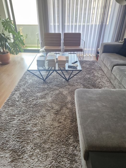 Tapete Area Store Cinzento de pelo alto