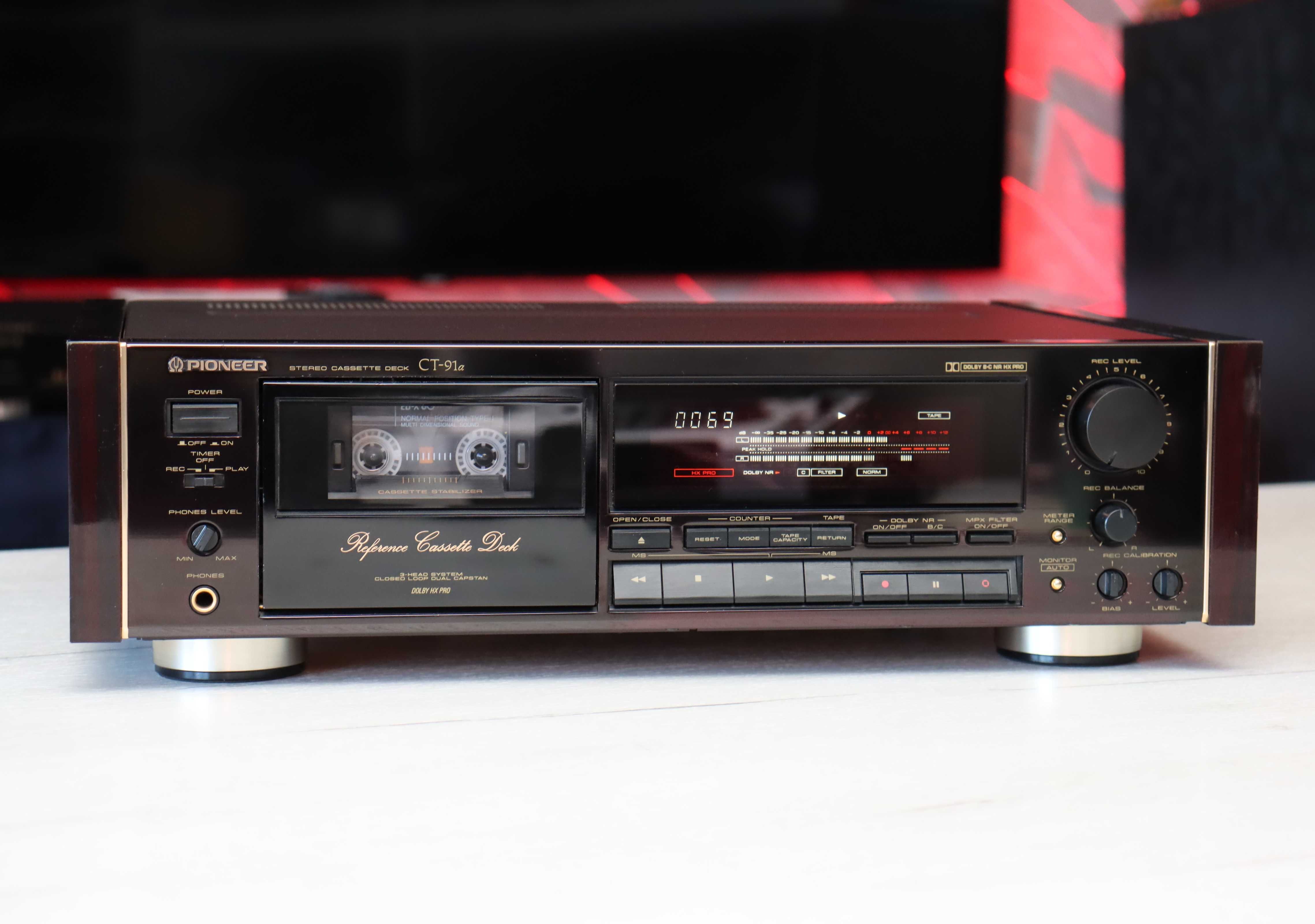 Magnetofon kasetowy Pioneer CT-91a czarny Urushi Refrence
