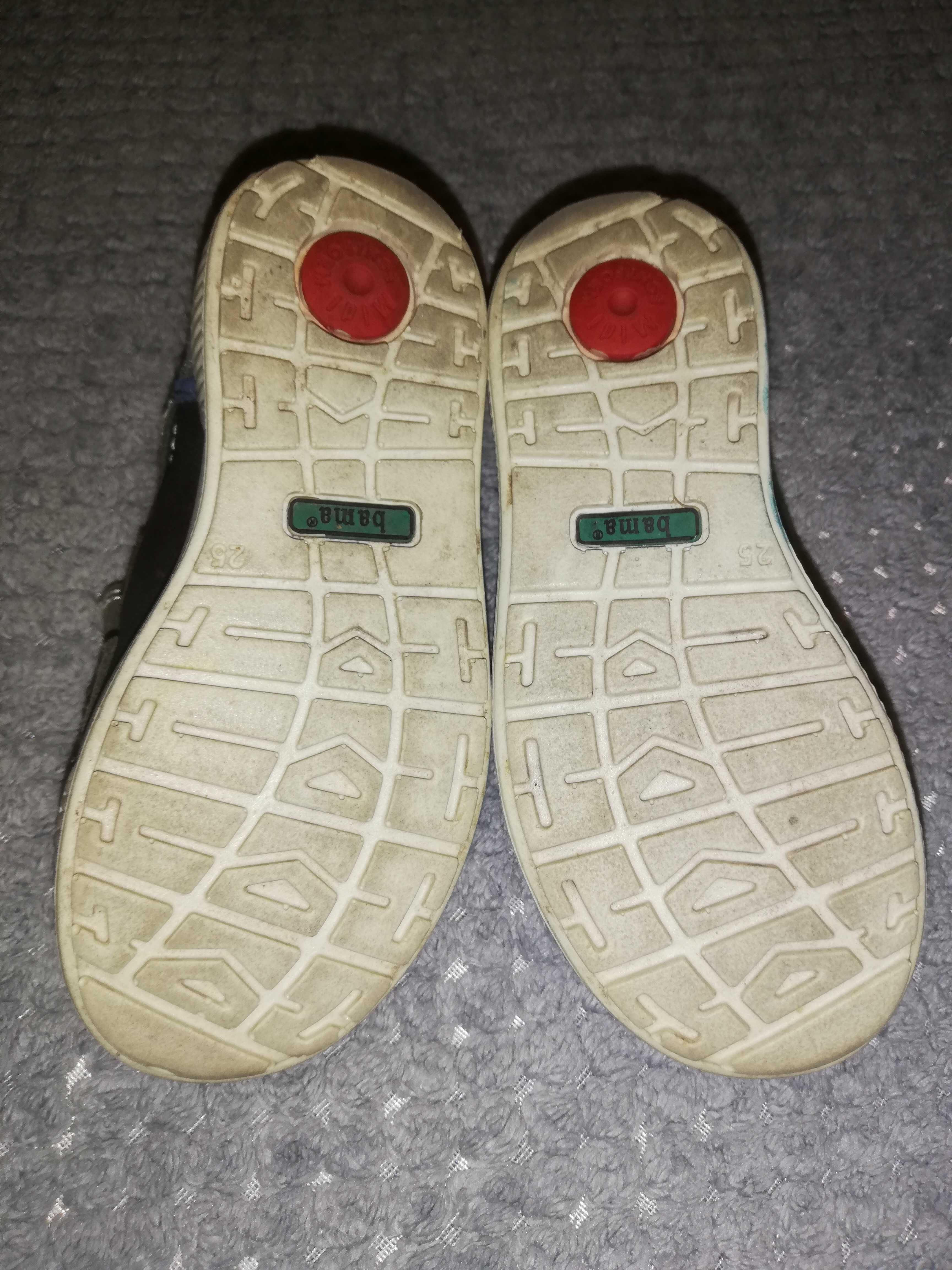 Buciki buty dla chłopca 25 Bama ze skóry skórzane na rzepy wygodne bdb