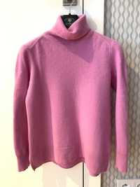 Sweter Massimo Dutti różowy wełna kaszmir