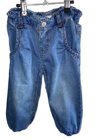 Jeansowe miękkie Pumpy/Alladynki dla dziewczynki na 86 cm