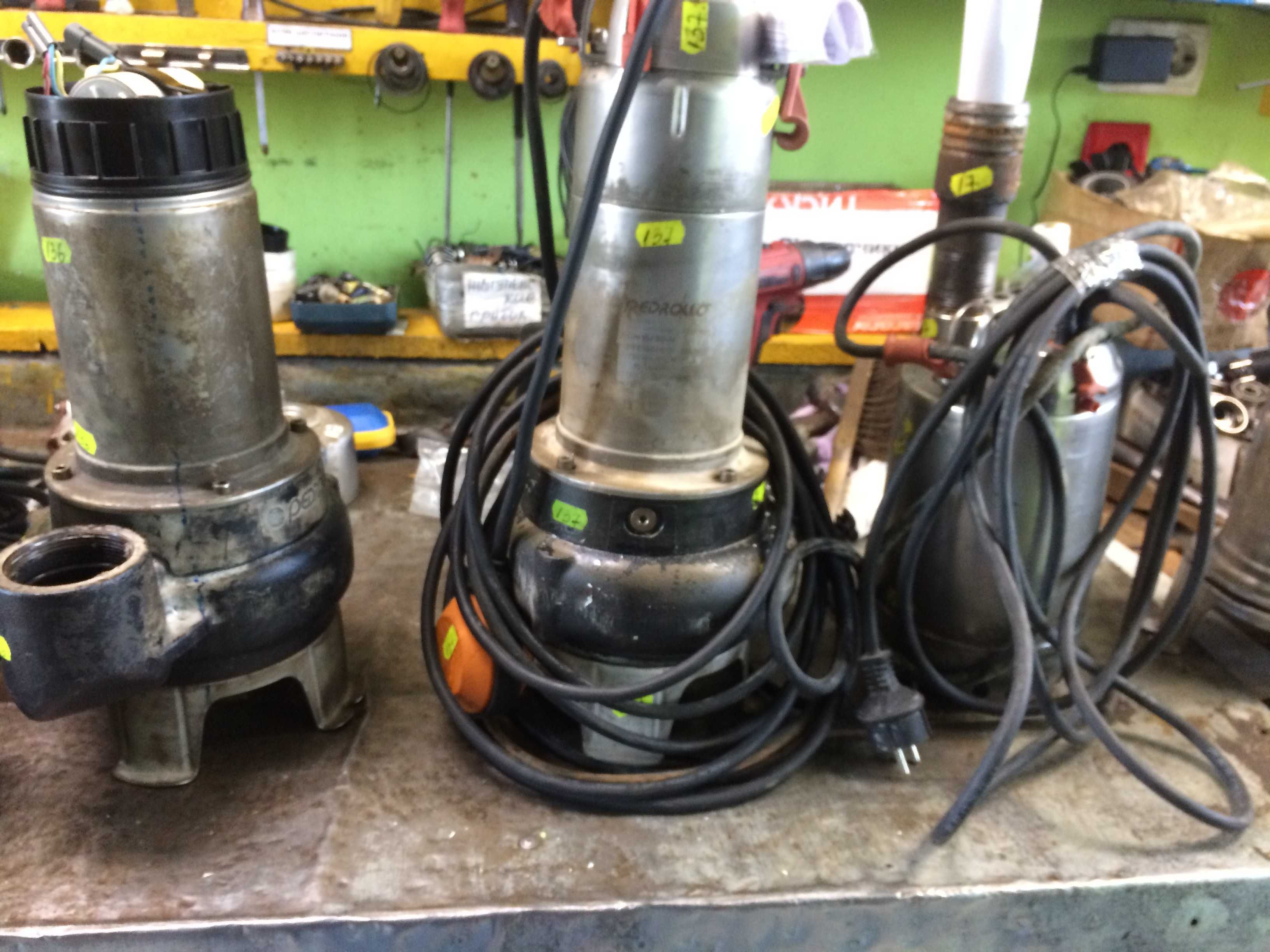 Ремонт занурювальних дренажних насосів 220V, 380V