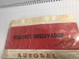 Braçadeira de "Observador" Autódromo de Luanda 25/06/1972