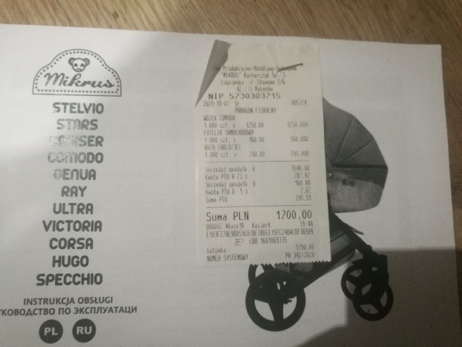 Wózek dziecięcy+isofix