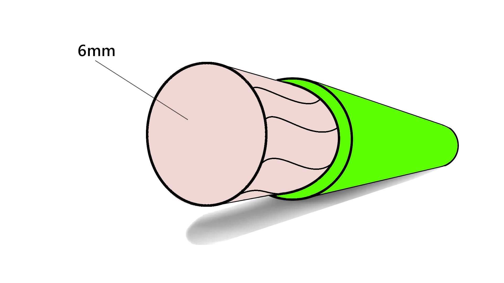 Pręt ogrodowy z włókna szklanego fi 6mm - 150cm - wzmacniany