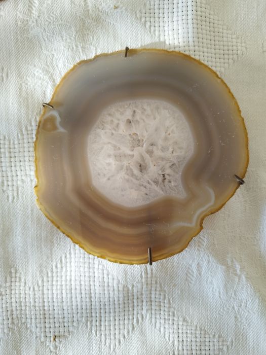 Peças de decoração - fatias de ágata