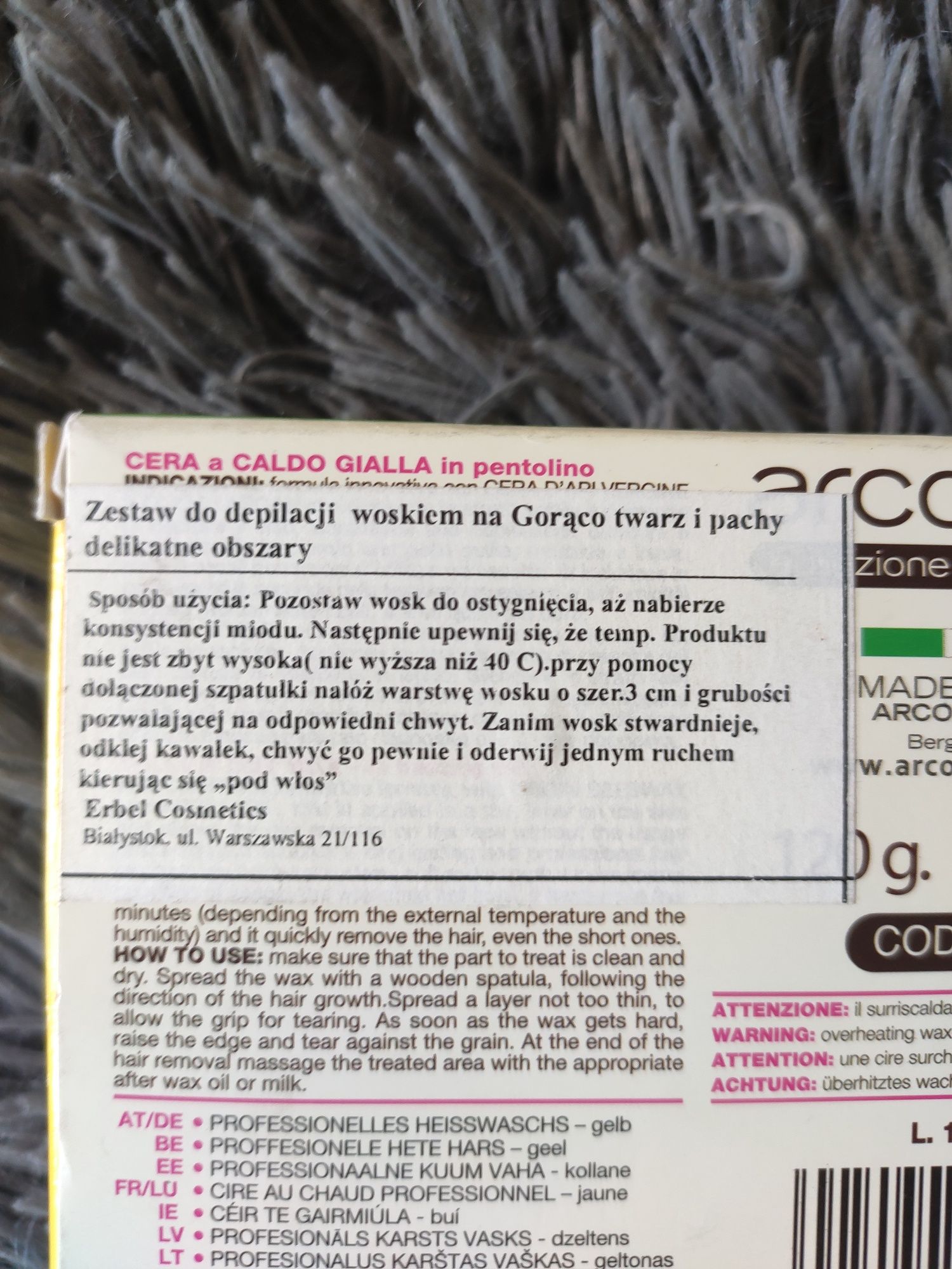 Wosk do depilacji na gorąco 120g