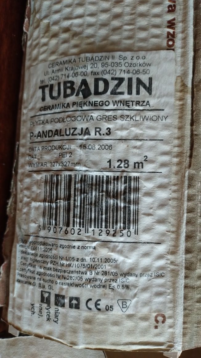 Tubądzin ANDALUZJA R.3 czarny 1,39 m2