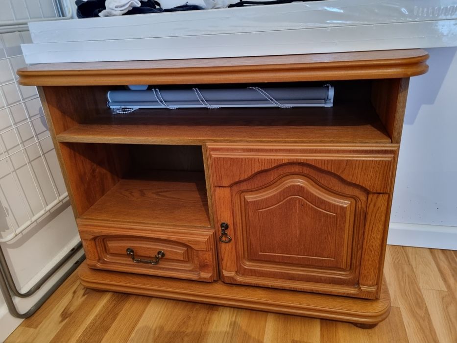 Komplet witryna z komodą, komoda, szafka pod telewizor drewniane