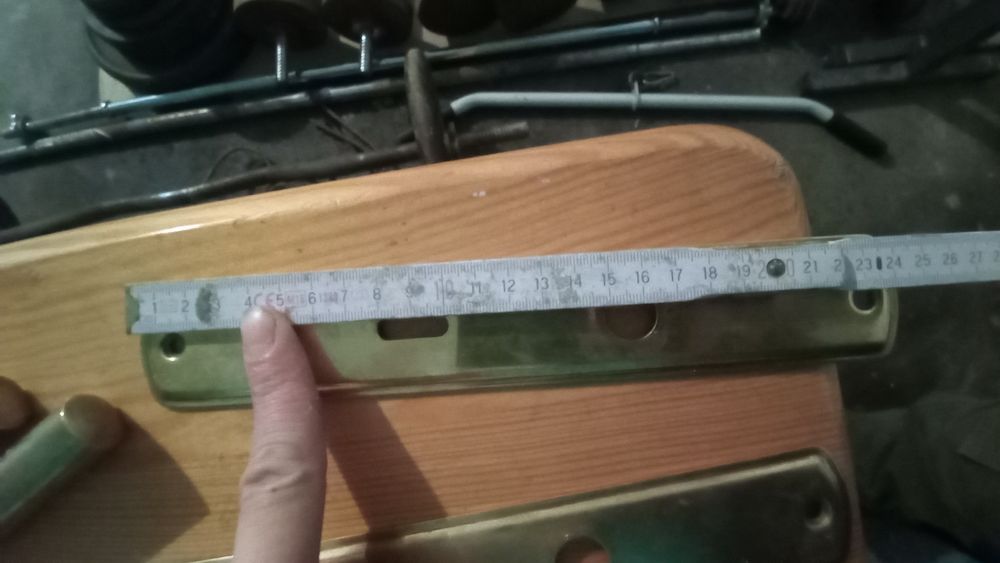 Klamki mosiężne z szyldami