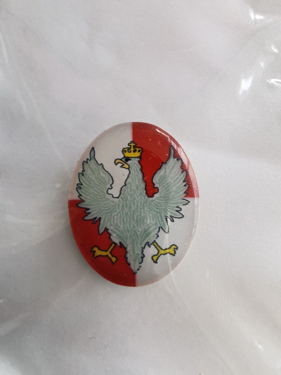Pins patriotyczny - Kotwica Polski Walczącej oraz godło