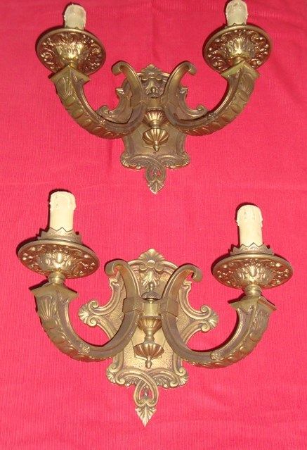 4 Apliques de parede em Bronze