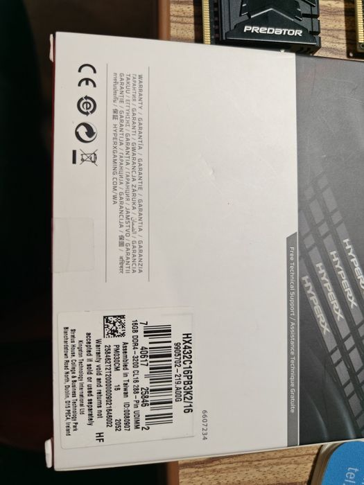 DDR4 HyperX Predator 3200 MHz XMP 16 GB CL16