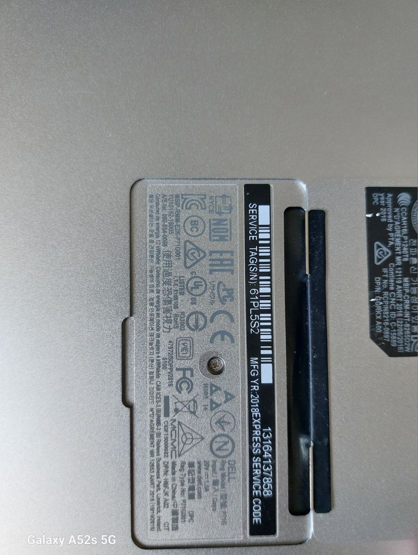Dell XPS 9365 intel 8gen 8gb ram uszkodzony!