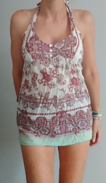 Śliczna tunika sukienka etno boho Bershka S 36 bluzka top