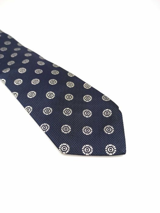 Gutteridge granatowy jedwabny krawat am02 5 fold