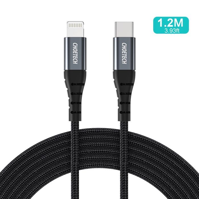 Kabel Choetech IP0039 USB-C / Lightning MFi o długości 1.2m czarny