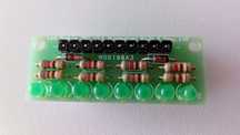 Placa com 8 leds verde ou vermelha, funciona com arduino, avr, pic