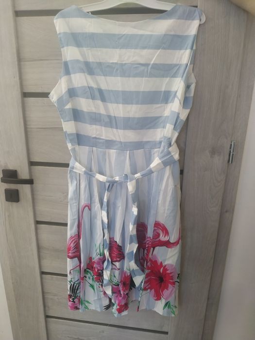 Śliczna NOWA sukienka z flamingami. Rozmiar 4XL