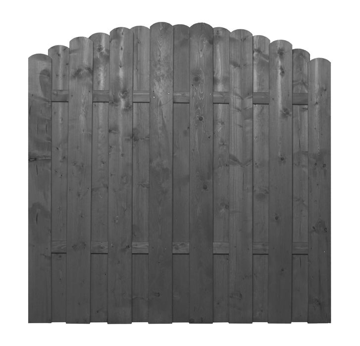 Płot VALAS sztachetowy, antracyt, 180x180cm - drewniany, deskowy