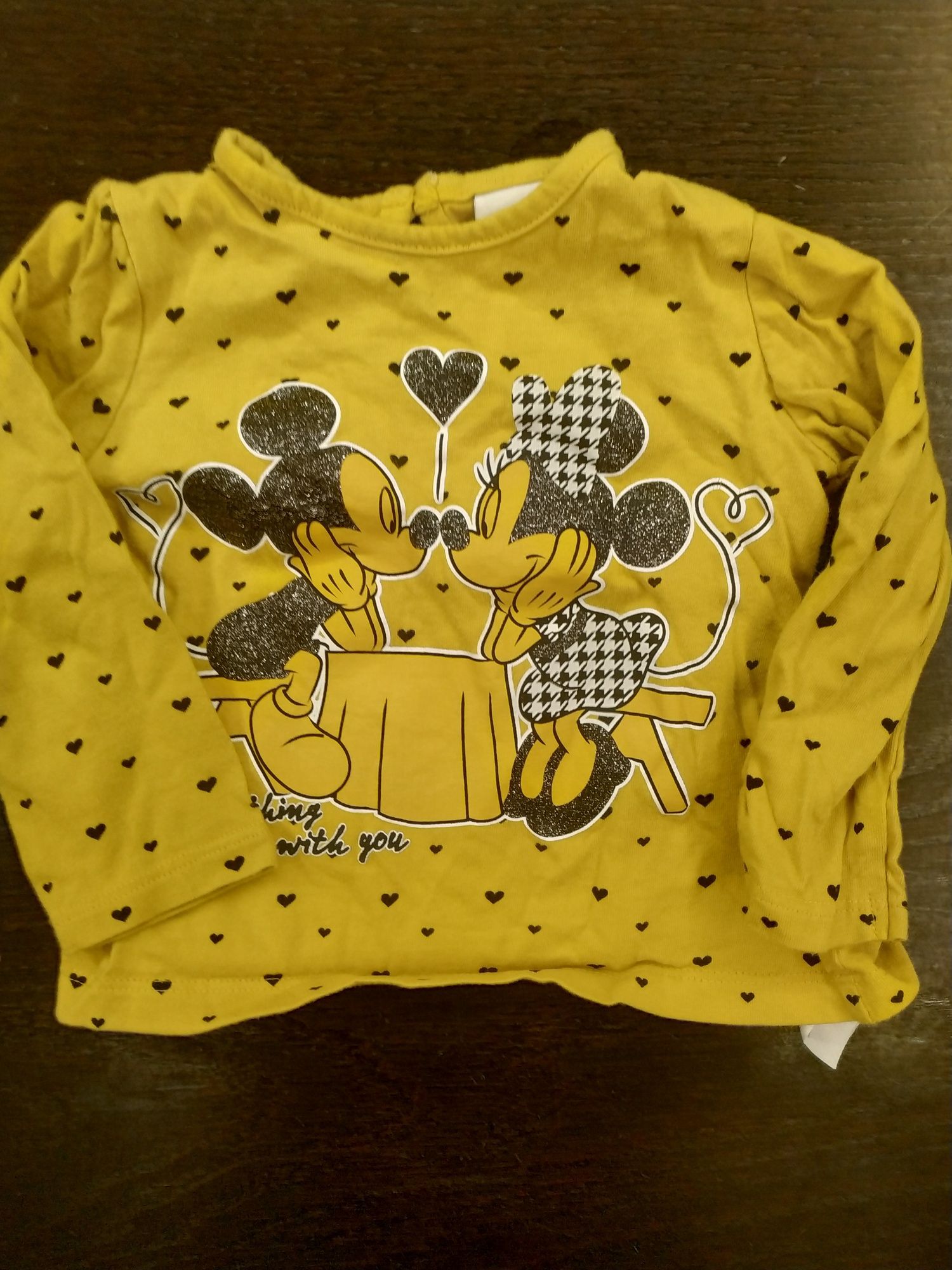 zestaw bluza bluzka myszka minnie disney rozmiar 80