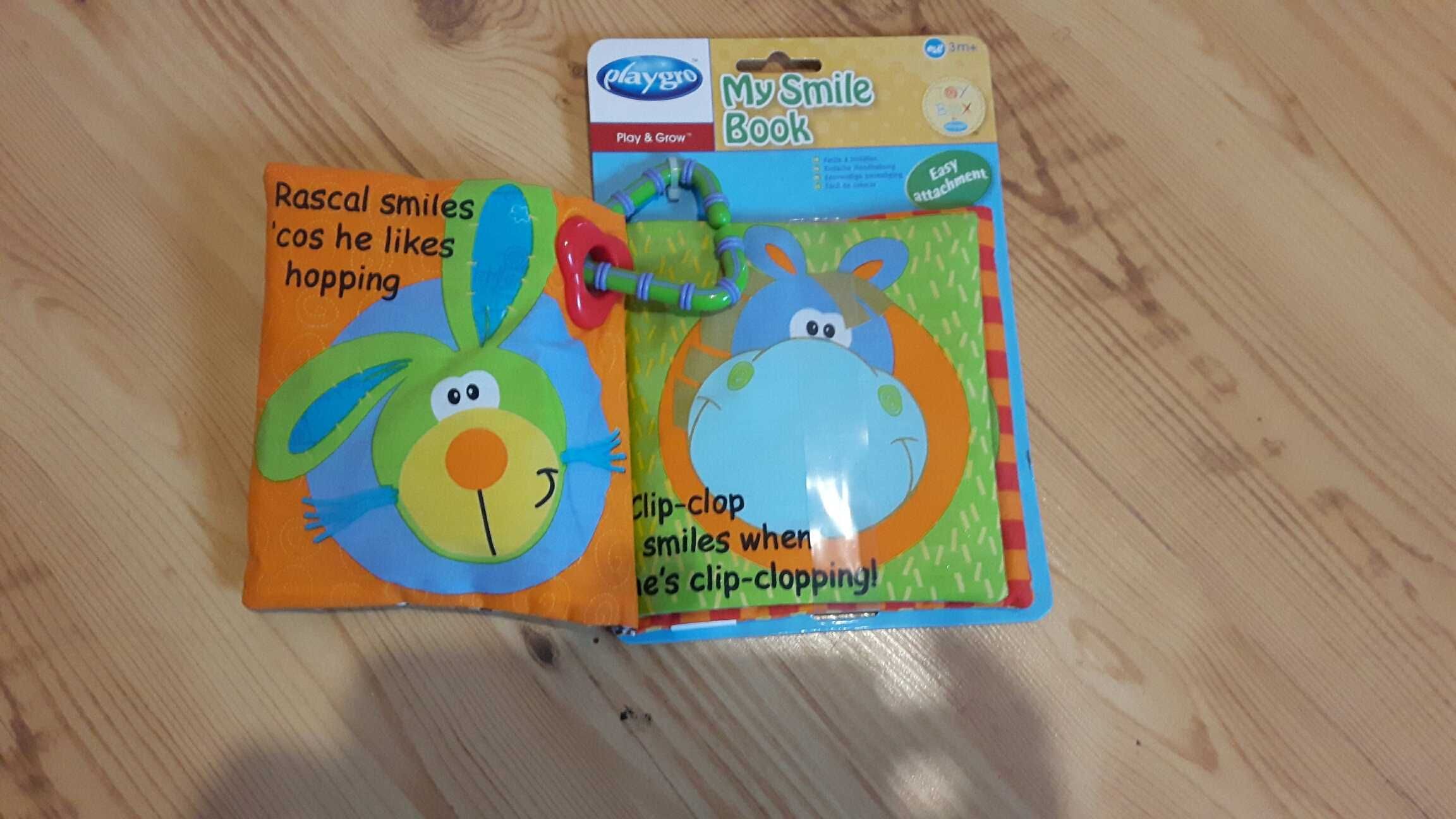 Książeczka playgro my smile book nowa 3m+