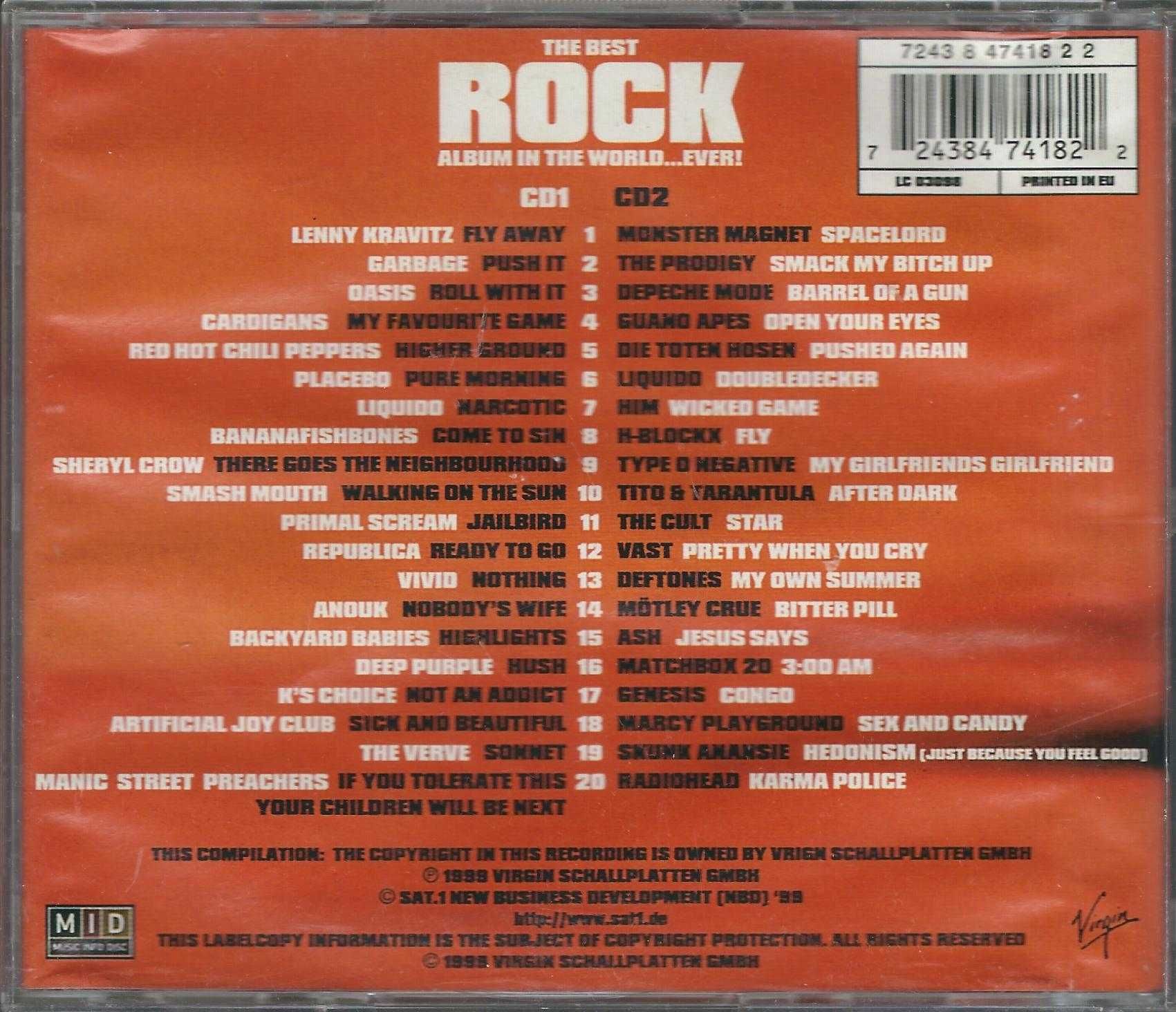 2 CD The Best Rock Album In The World...Ever! (1999) (Virgin)