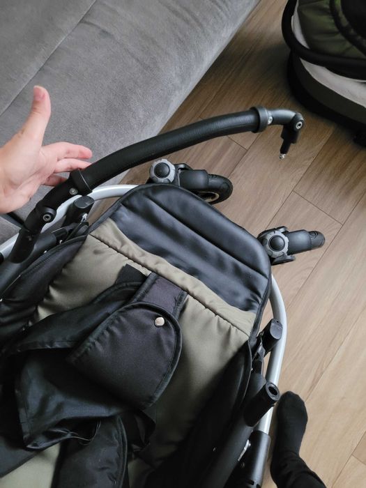Wozek 3w1 z wszystkimi dodatkami ciemny zielony