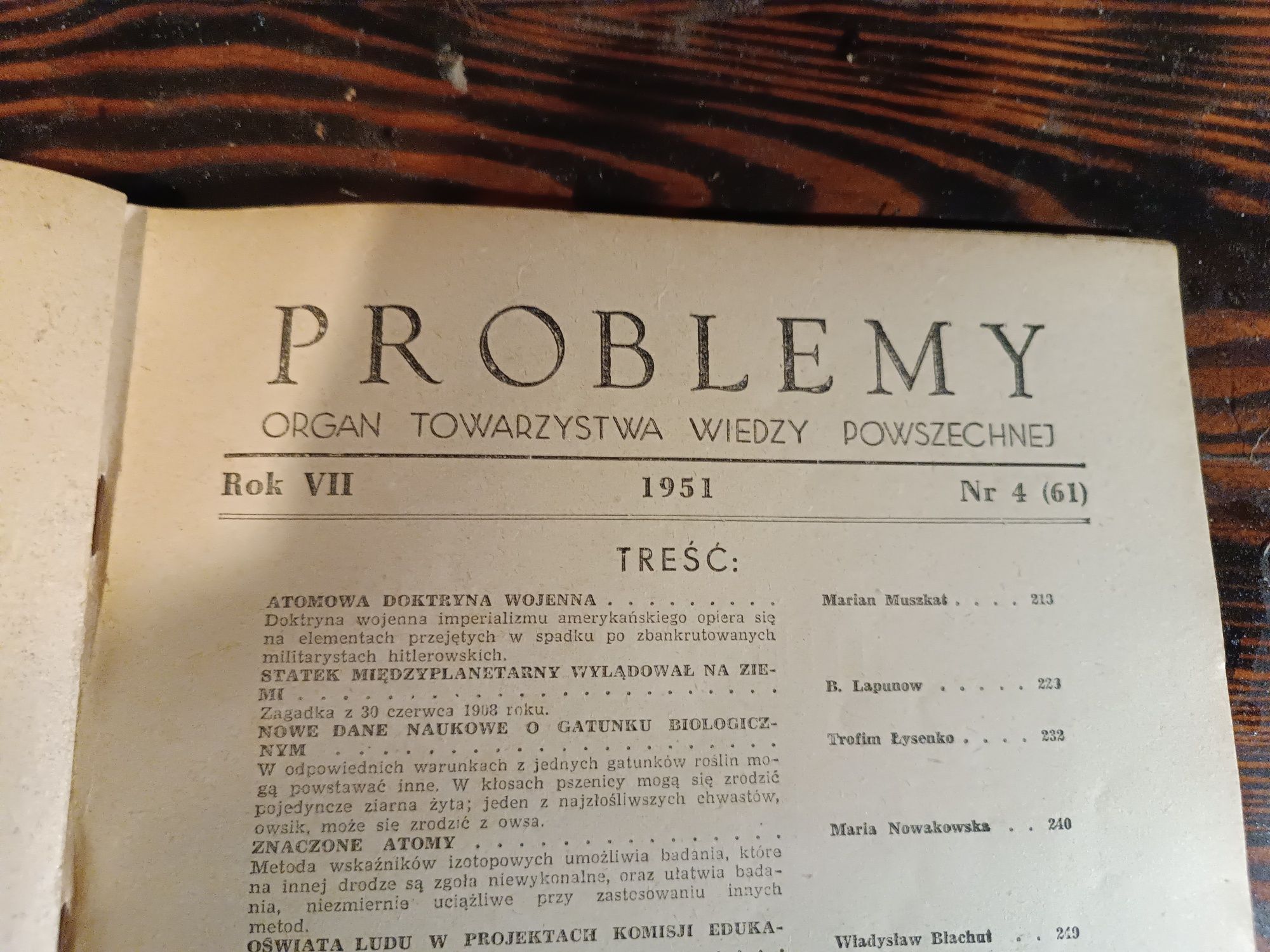 Miesięcznik "Problemy"1951 r. Skarby PRLu