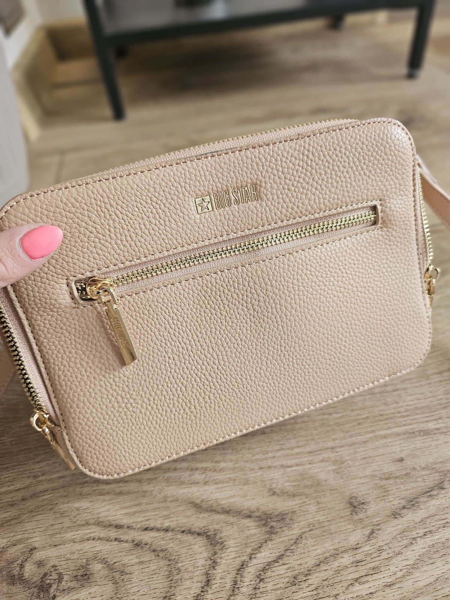 Torebka mała crossbody Big Star beżowa