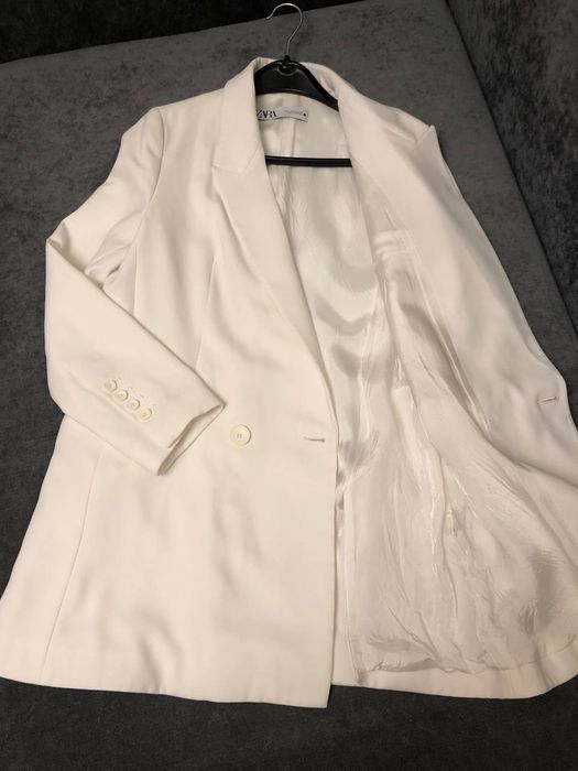 Продам білосніжний жіночий піджак ZARA в ІДЕАЛЬНОМУ стані| Піджак ZARA