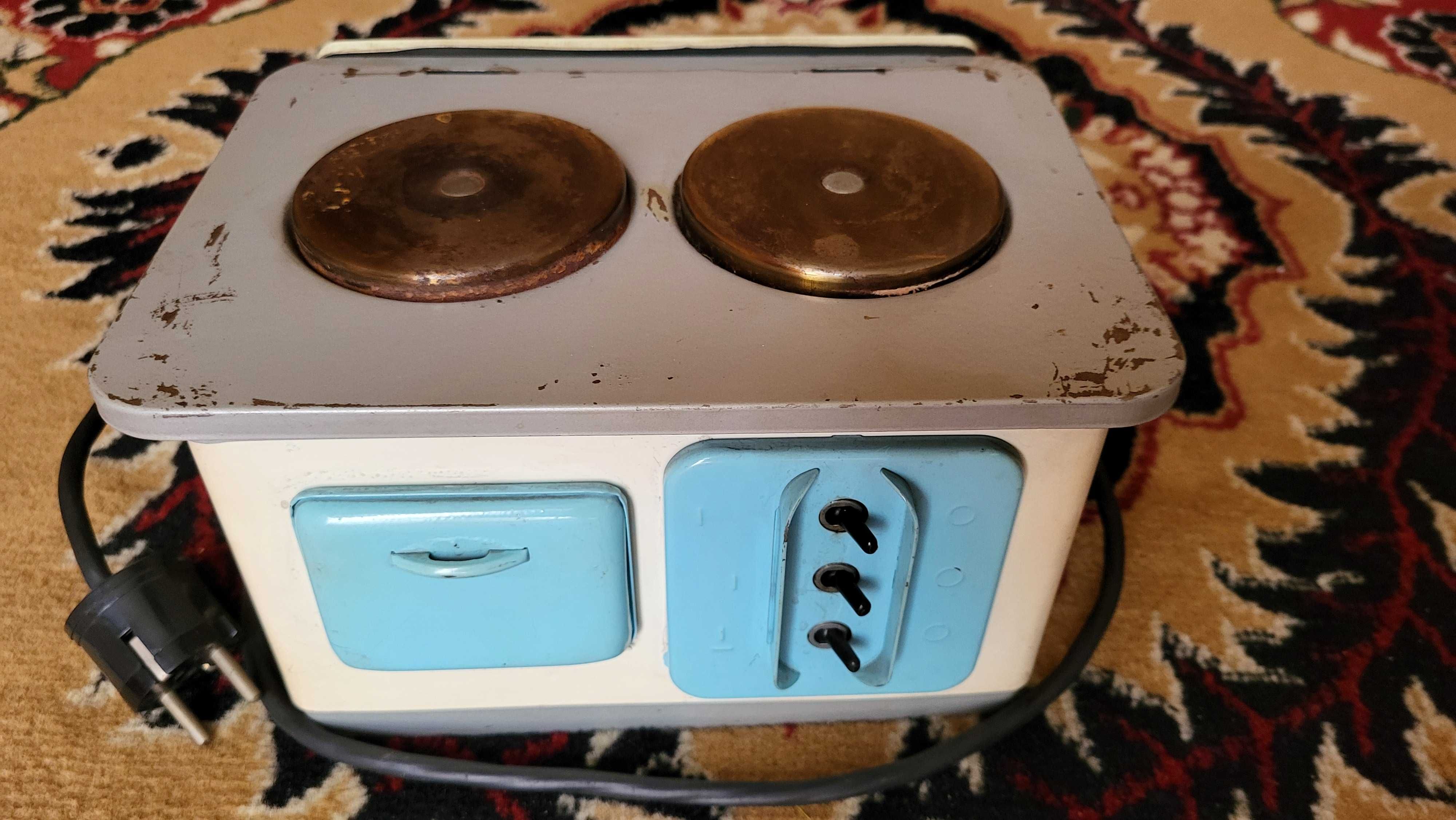 Stara zabawka mini kuchenka elektryczna dla dzieci