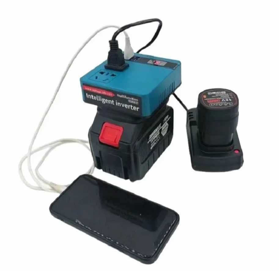 Кишеньковий інвертор для акумуляторів Makita 18v-220v