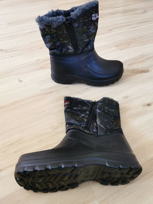 Kalosze Ocieplane Męskie Wysokie Zimowe Śniegowce