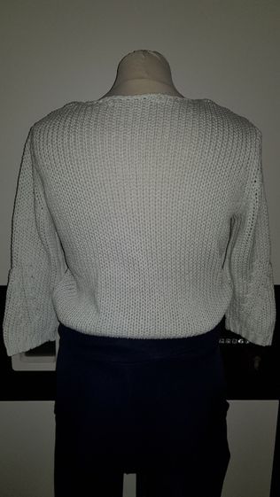 Biały Sweter rękaw 3/4 stan BDB rozm M/L 38/40