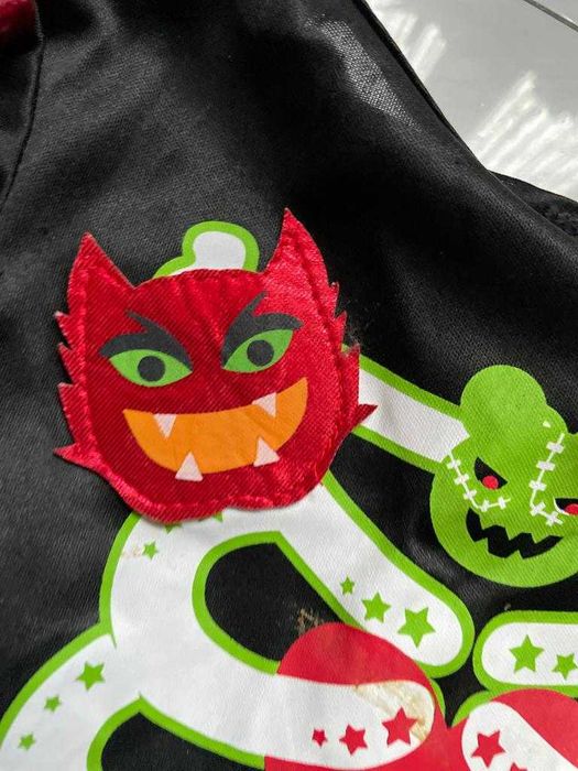 Strój karnawałowy, halloween kolorowy szkielet roz 98-104 cm