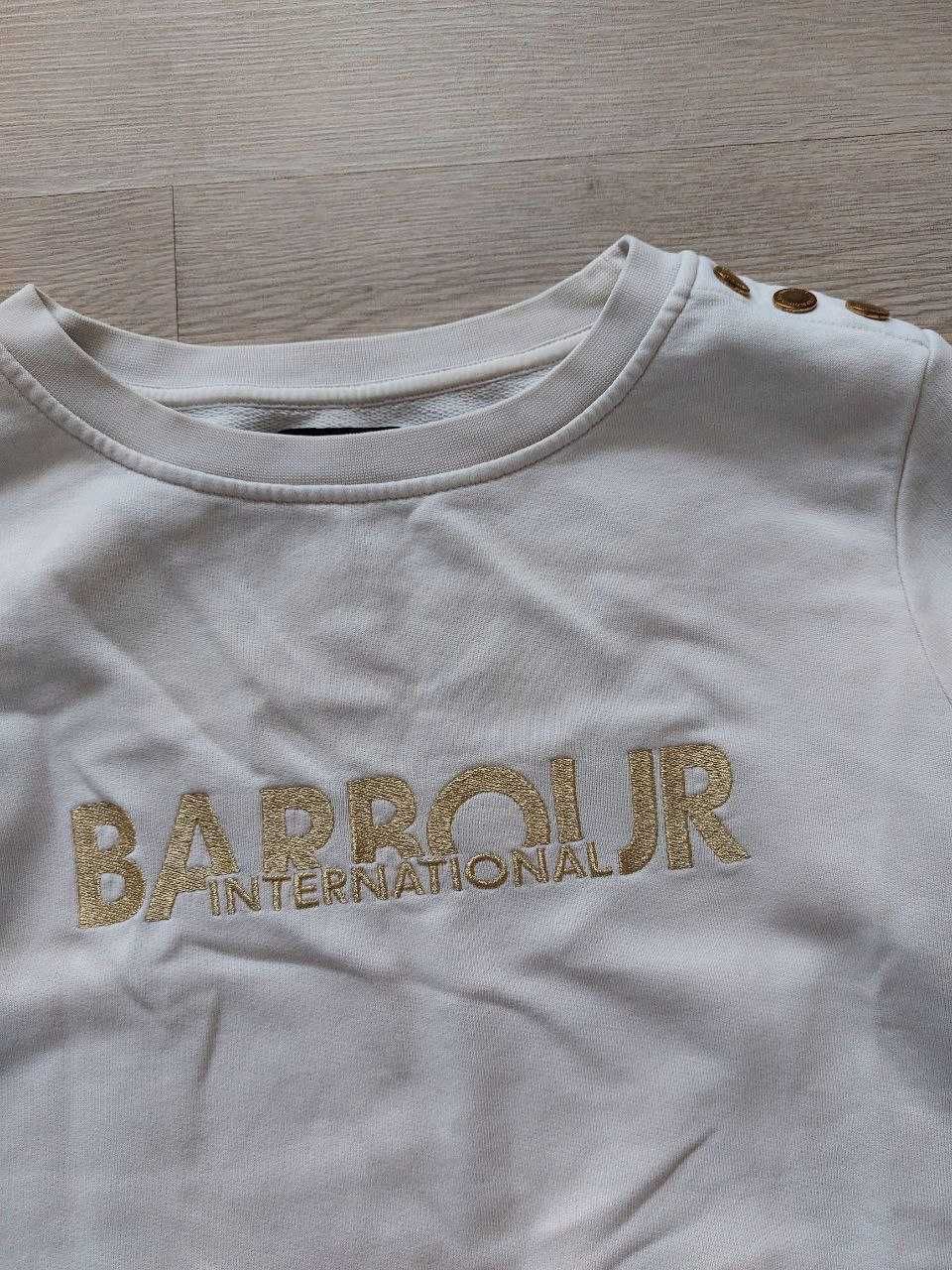 Брендовий жіночий білий світшот barbour international, розмір s (36)