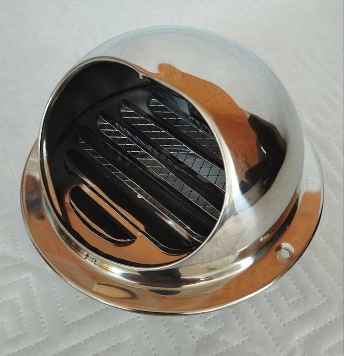 D100 зовнішня вентиляційна решітка ковпак дзеркальна н/ж 201