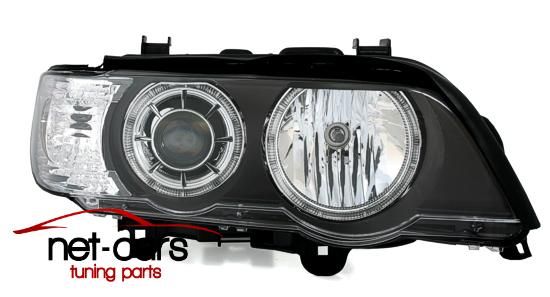 Reflektory lampy przednie przód BMW X5 E53 H7 / H7 Angele Eyes