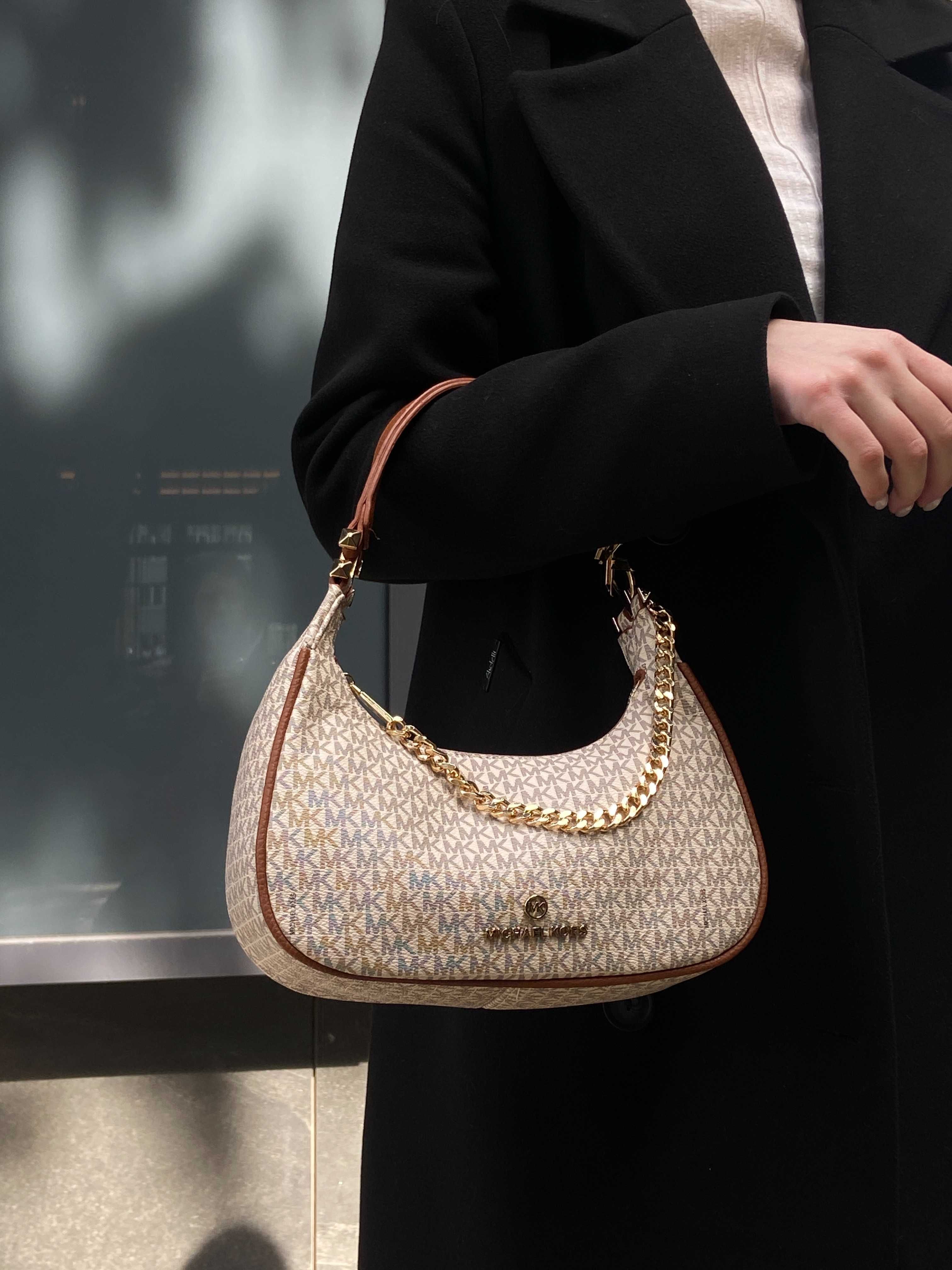 Жіноча сумочка Michael Kors Piper Small Ivory, мішель корс МК сумка