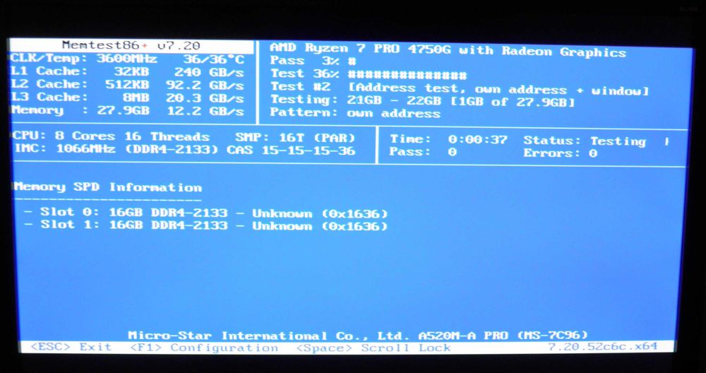 AM4 MSI A520M -A PRO б/в