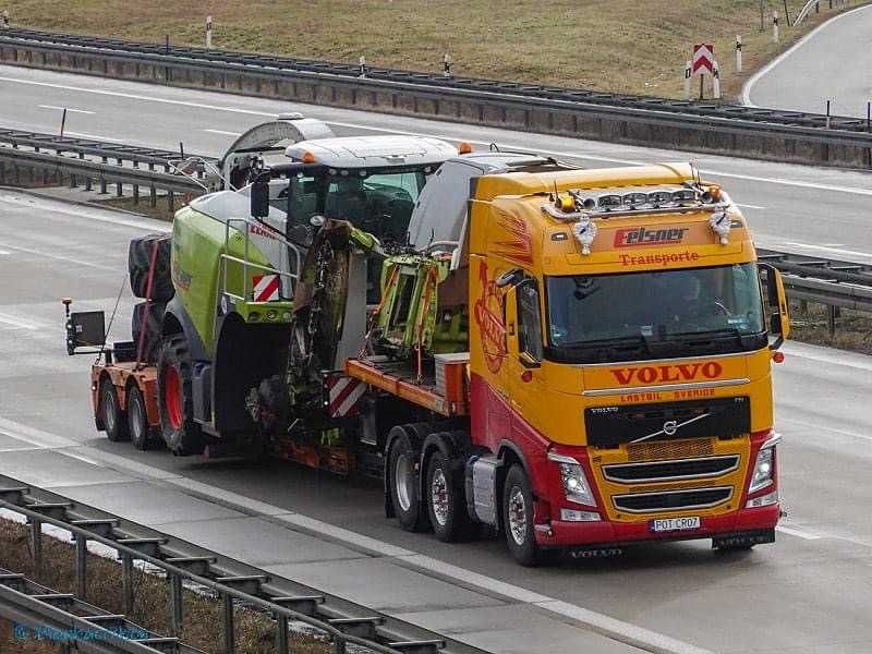 Transport maszyn rolniczych Claas i innych, maszyn budowlach