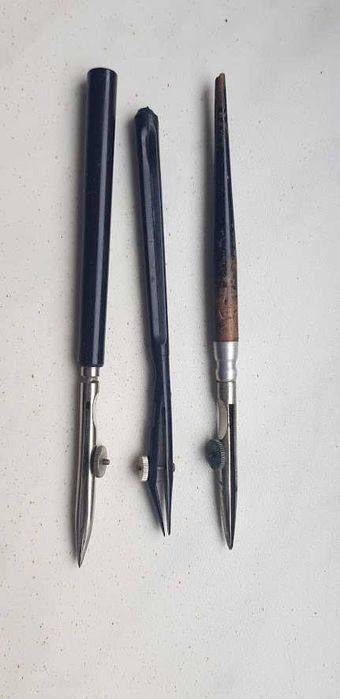 Grafion kreślarski, przyrząd kreślarski - 3 sztuki