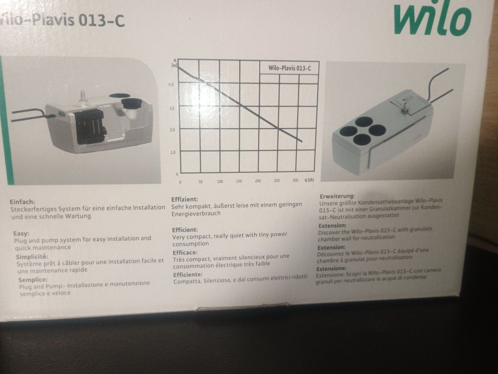 Pompa do kondensatu skroplin WILO Plavis 013-c